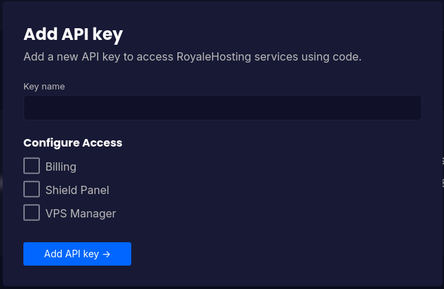 API Key Creation Process